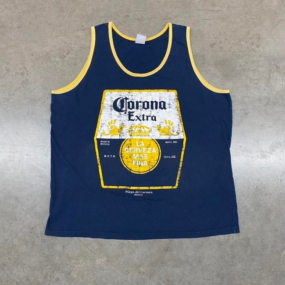 Other - Vintage Corona Extra Navy Tank‎ Top Size XL